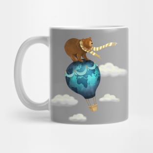 The Traveller - Brown Bear on Hot Air Ballon Mug